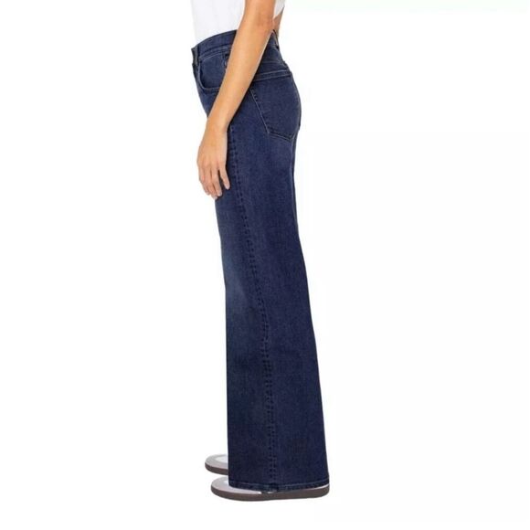 Well Worn Wide Leg Stretch Blue Jeans Size 14 New - Picture 2 of 6